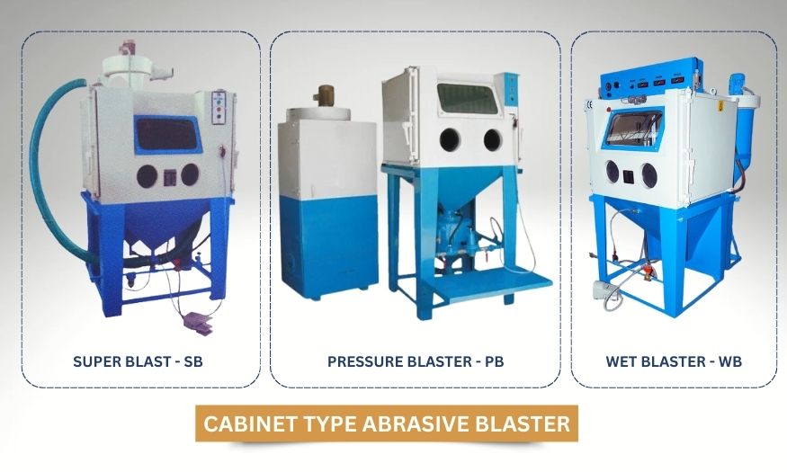 Cabinet type abrasive blaster Machine price